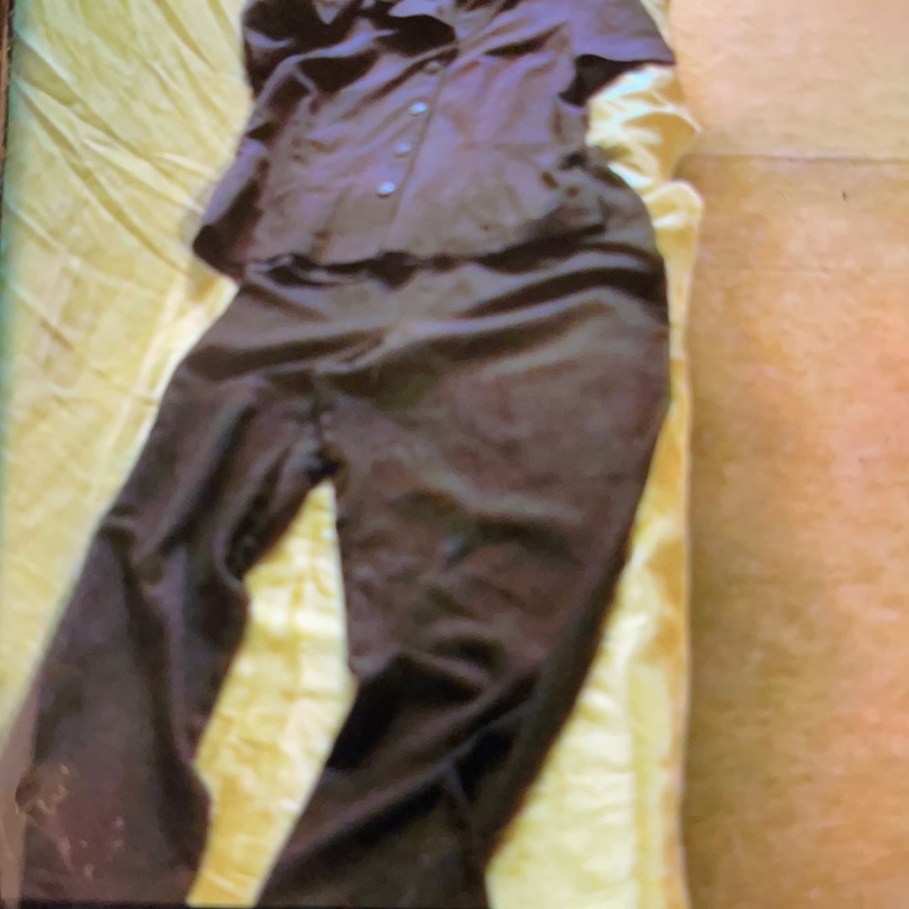 MOVING SALE NO HAGGLING R &K BROWN ORIGINAL 18 2PC LONG PANTS/TOP SUIT SET.